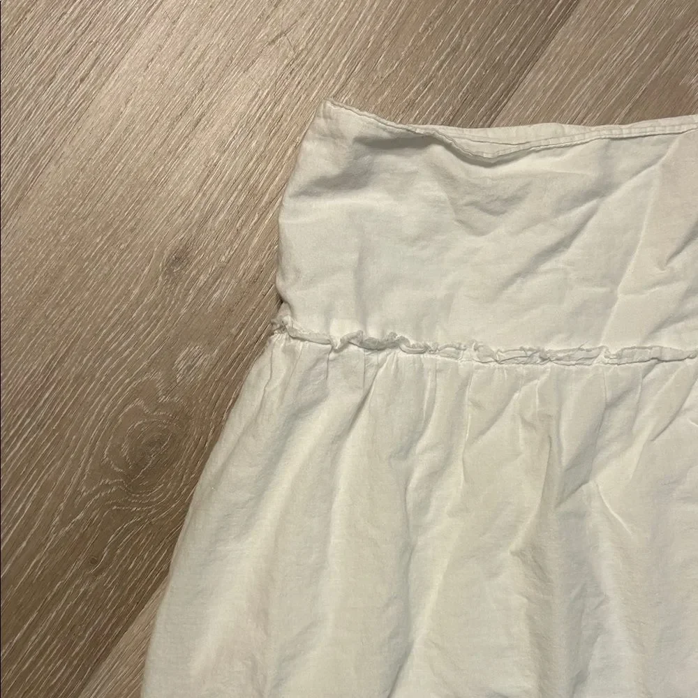 Vintage Old Navy White Crochet Hem Mini Skirt